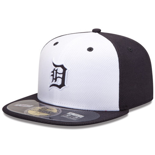 Detroit Tiger New Era 5950 Batting Practice Fitted Hat - Home - White