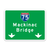MI Culture Mackinac Bridge Interstate Sign Die Cut Vinyl Decal