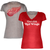 Touch Detroit Red Wings Women's Red Grand Slam V-Neck T-Shirt - By Alyssa Milano
