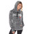 4Her Detroit Red Wings Women's Marled Black Warm Up Cover Up Pullover Hoodie
