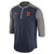 Nike Detroit Tigers Navy Dri-FIT Game 3/4 Sleeve Henley T-Shirt