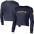 Michigan Wolverines Nike Women's Cropped Long Sleeve T-Shirt - Navy