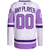 Detroit Red Wings Adidas Hockey Fights Cancer Personalized Custom Primegreen Authentic Jersey - White/Purple