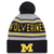 Michigan Wolverines New Era Evergreen Knit Hat - Navy