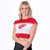Detroit Red Wings Certo Women's Framework Cropped T-Shirt - White