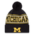 Michigan Wolverines New Era Team Logo Knit Hat - Navy