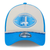 Detroit Lions New Era 2024 Sideline Historic A-Frame Trucker 9FORTY Stretch-Snap Hat - Stone/Blue