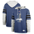 Detroit Lions ’47 Retro Double Header Blitz Cornerback Pullover Hoodie - Blue