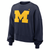Michigan Wolverines Jordan Brand Women's Oversized Logo Pullover Sweatshirt - Navy
