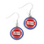 Detroit Pistons Aminco Logo Dangler Earrings