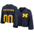 Michigan Wolverines Jordan Brand Women's Cropped Jersey - Navy