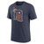 Detroit Tigers Nike Cooperstown Collection Logo Triblend T-Shirt - Navy
