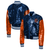 Detroit Tigers Outerstuff Girls Youth Pennant MVP Sequin Varsity Jacket - Navy/Orange