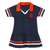 Detroit Tigers Outerstuff Infant BB Hit Johnny Collar Dress - Navy
