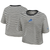 Detroit Lions Nike Women's Carried Away Striped Cropped T-Shirt - Black/Cream