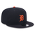 Detroit Tigers New Era Road 9FIFTY Snapback Hat-Navy
