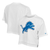 Detroit Lions New Era Women's Summer Mesh Cropped T-Shirt - White