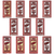 Detroit Red Wings Aminco Stanley Cup Banner 11-Piece Collector Pin Set