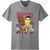 Rick Mahorn & Bill Laimbeer Detroit Bad Boys Caricature T-Shirt - Heather Gray