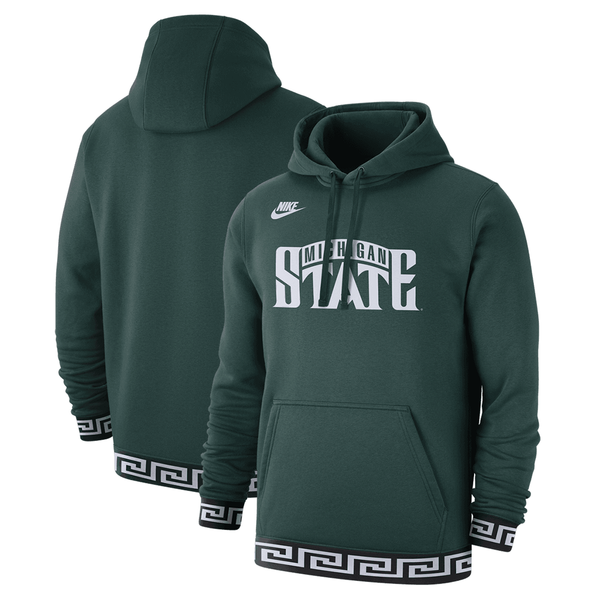 Michigan State Spartans Nike Retro Club Fleece Pullover Hoodie - Green