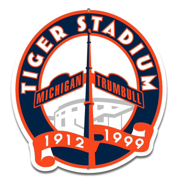 Authentic Street Signs Tiger Stadium Michigan & Trumbell 12” Steel Logo Sign