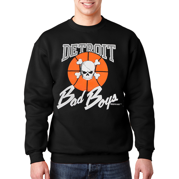 Detroit Bad Boys Black Crew Neck Sweatshirt