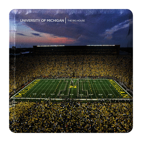 Under The Lights At The Big House Stone Tile Coaster