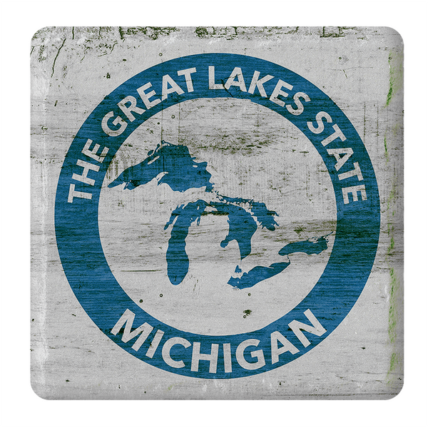 The Great Lakes State Stone Tile Coaster