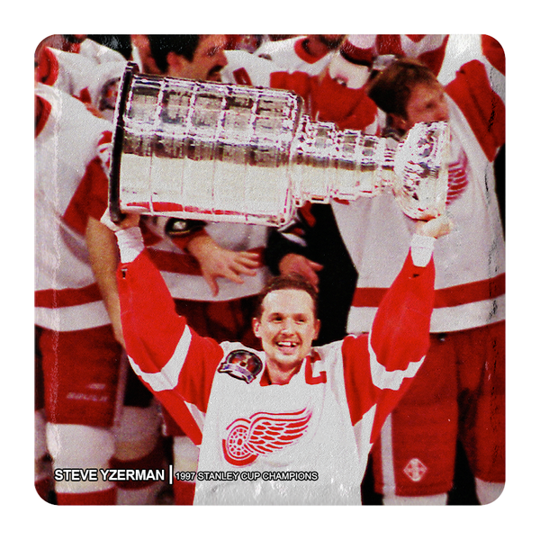 Steve Yzerman Hoisting The Stanley Cup Stone Tile Coaster