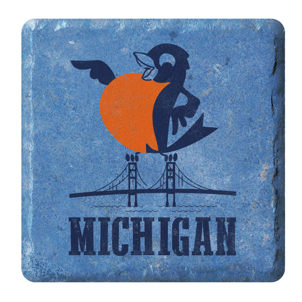 Michigan Robin Stone Tile Coaster