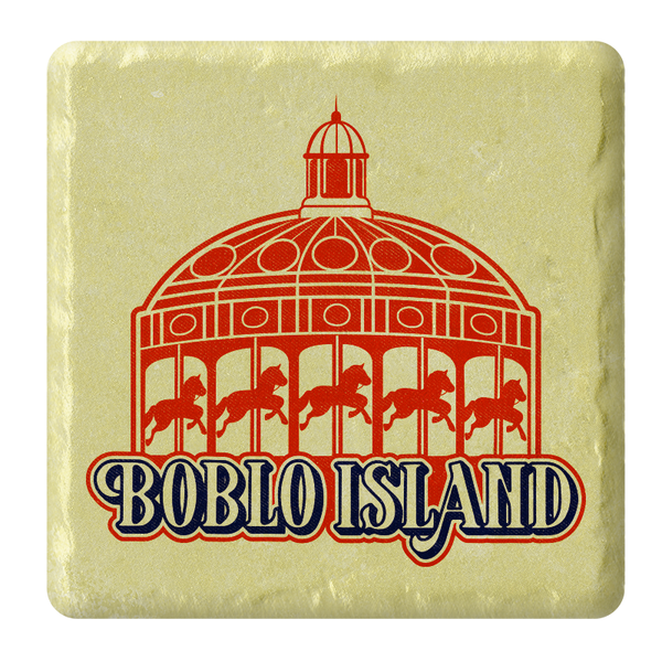 Boblo Island Carousel Stone Tile Coaster