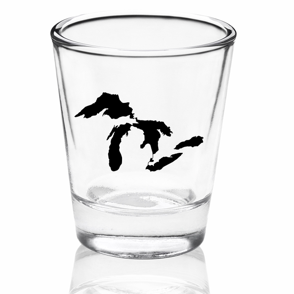 MI Culture Great Lakes Great Times Robin Shot Glass