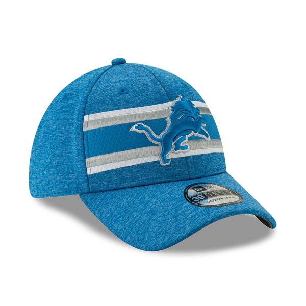 Detroit Lions New Era 2019 On-Field Stripe 39Thirty Flex Hat - Blue