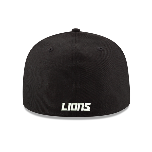 New Era Detroit Lions Black Basic 59FIFTY Fitted Hat, Black, POLYESTER, Size 7 5/8, Rally House