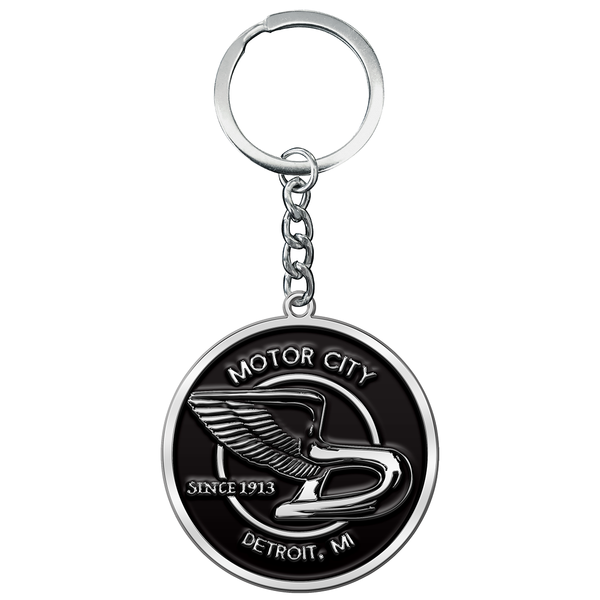 MI Culture Motor City Detroit Hood Ornament Keychain