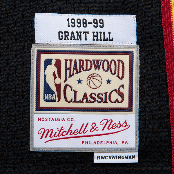 Mitchell & Ness Detroit Pistons Black Grant Hill 1998-99 VIP Ring Hardwood Classic Swingman Jersey