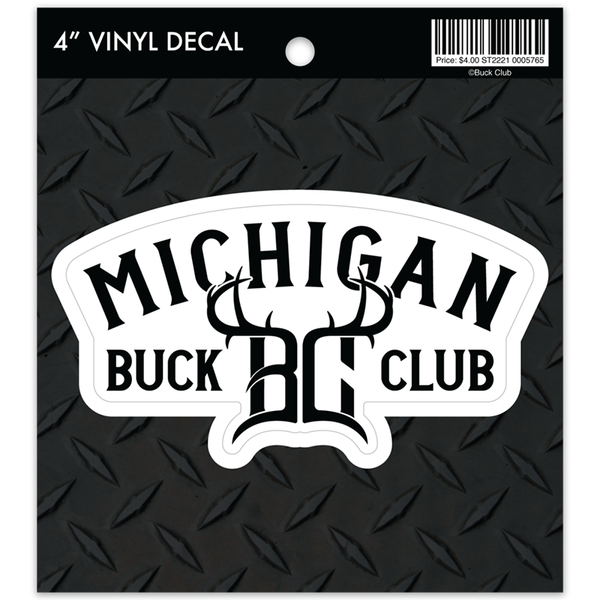 Michigan Buck Club Wordmark Vinyl Decal