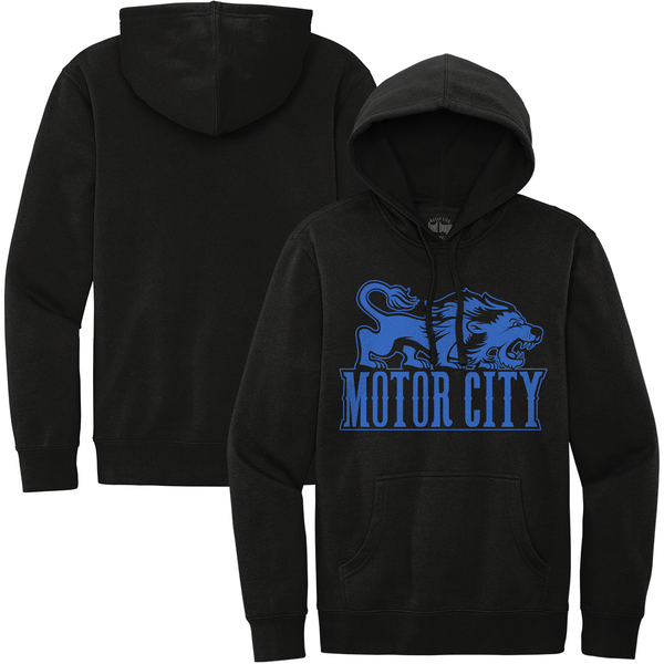 Motor City Bad Boys Black Motor City Vintage Lion Pullover Hoodie