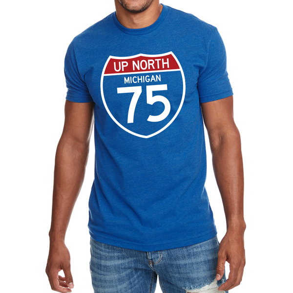 MI Culture Royal I-75 Up North Michigan Short Sleeve T-Shirt