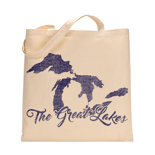 MI Culture Natural The Great Lakes Canvas Tote