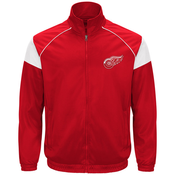 Men's Detroit Red Wings adidas Red Raglan Full-Zip Track Jacket