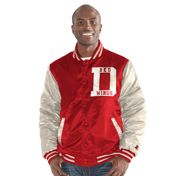 Starter Detroit Red Wings Red Satin Full-Snap Jacket