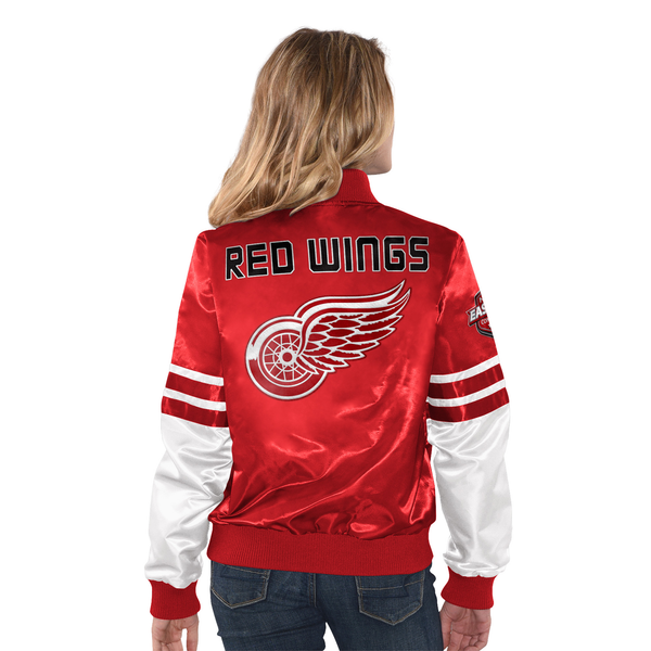 Starter Detroit Red Wings Women's Red Tie Breaker Satin Full-Zip Jacket