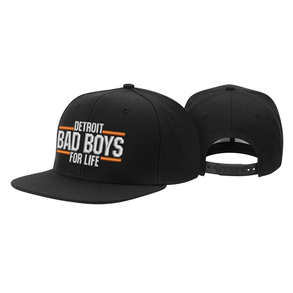 Motor City Bad Boys Black Detroit Bad Boys For Life Snapback Hat