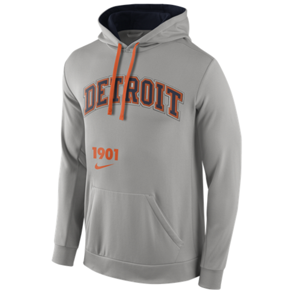 Nike Detroit Tigers Gray Cooperstown Performance Pullover Hoodie