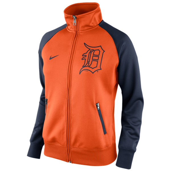 Nike Detroit Tigers Women's Dark Gray Heather Full Zip Hoodie