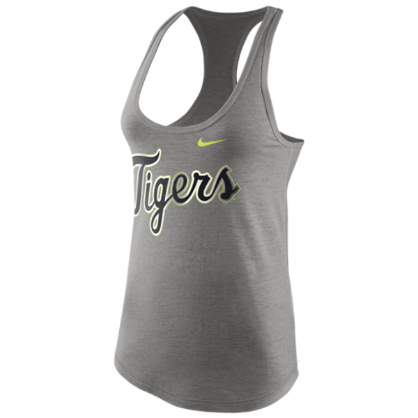 Nike Detroit Tigers Women's Gray Tri-Blend Chrome Radness Tank Top