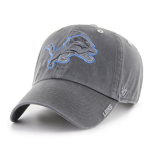 47 Brand Detroit Lions Charcoal Ice Clean Up Adjustable Hat