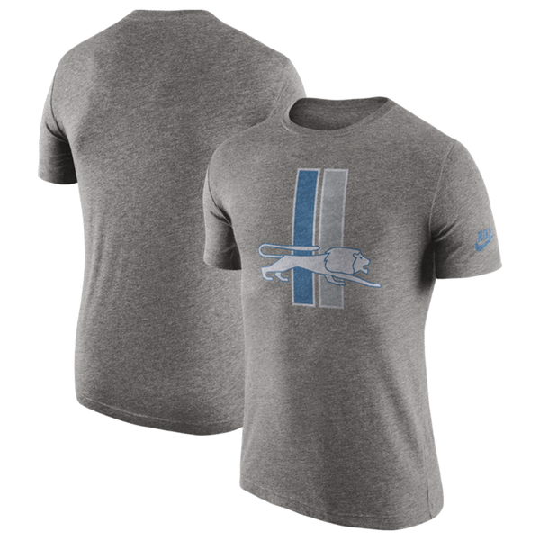 Nike Detroit Lions Heather Gray Historic Logo T-Shirt
