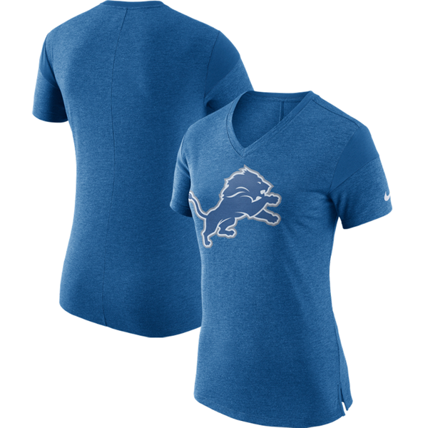 Nike Detroit Lions Women's Blue Fan V-Neck T-Shirt